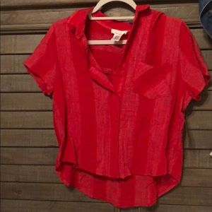 Red striped blouse